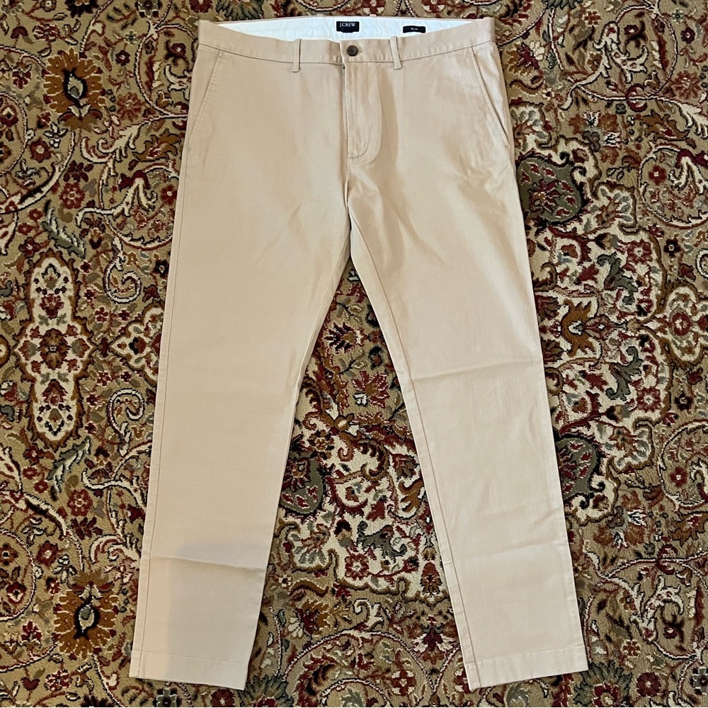 J Crew Flex pants.  Slim.  Tan.  36 x 32.  NWOT.